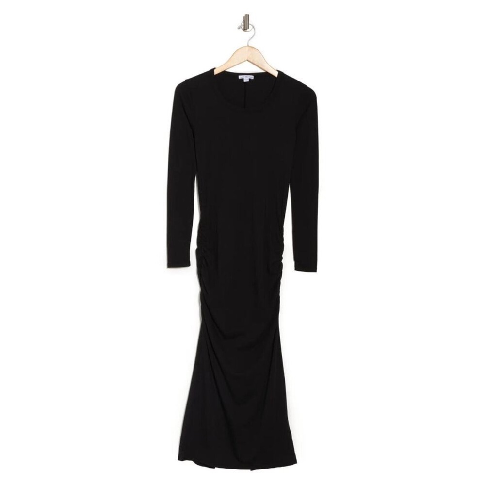 James Perse Black Long Sleeve midi Dress
